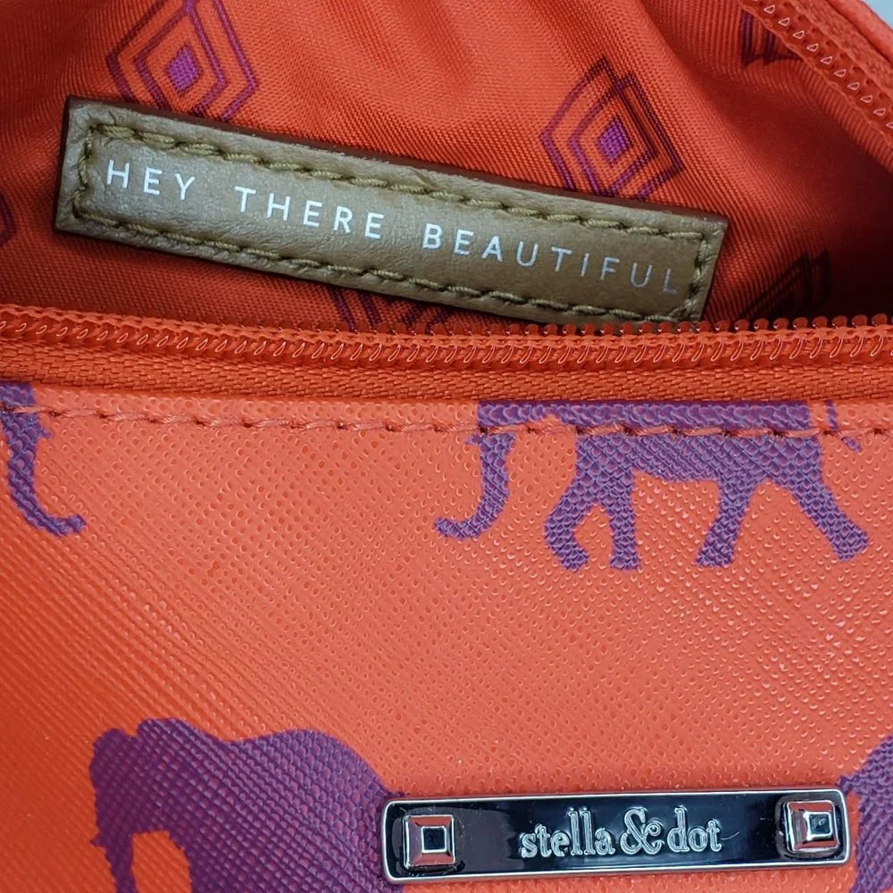Stella & Dot Elephant Makeup Travel Toiletry Bag